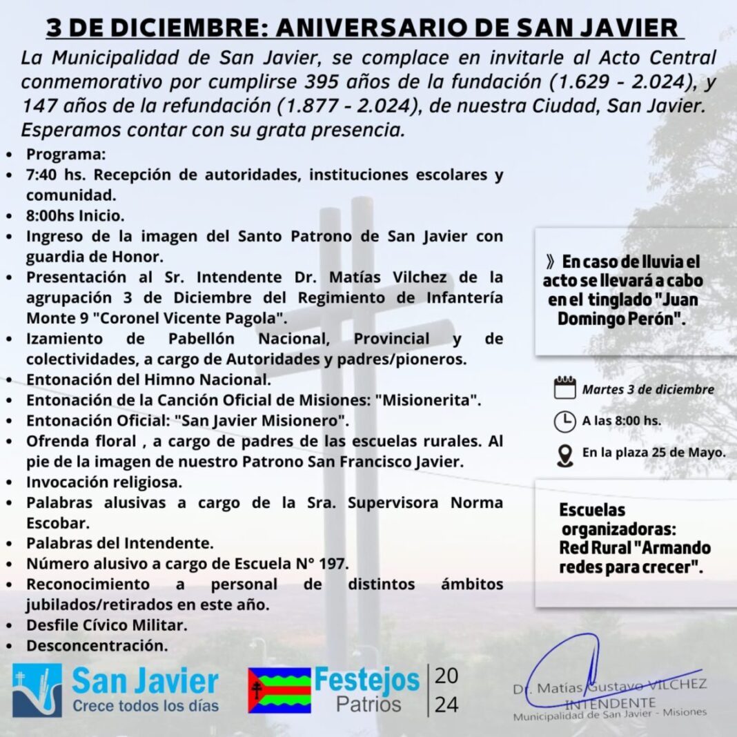 San Javier celebra su 395° Aniversario de Fundación y 147° de Refundación con Asueto Administrativo y una serie de actividades conmemorativas imagen-1