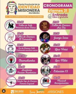 Gran Fiesta de la Identidad Misionera! San Javier se Viste de Cultura y Producción en su Cuarta Edición 2 Gran Fiesta de la Identidad Misionera! San Javier se Viste de Cultura y Producción en su Cuarta Edición imagen-1