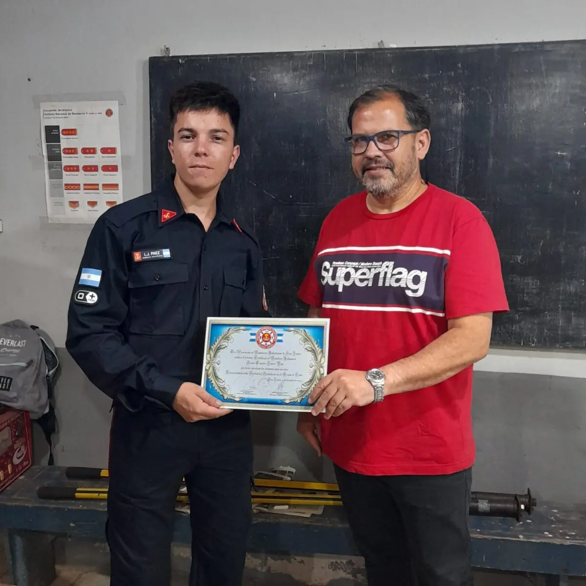 El cuartel de Bomberos Voluntarios de San Javier cuenta con dos nuevos sub oficiales en sus filas. imagen-5