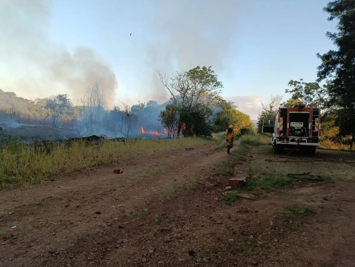 628000544_1606349223736817_2975985401237997658_n Bomberos Voluntarios de San Javier extinguieron incendio forestal en cercanías del regimiento local imagen-6