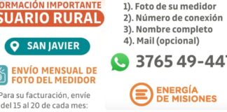Energía de Misiones solicita a usuarios rurales el envío mensual de lectura del medidor La Misión Digital imagen-13