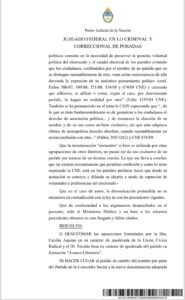 La Justicia Federal Electoral reconoció oficialmente a Encuentro Misionero 2 La Justicia Federal Electoral reconoció oficialmente a Encuentro Misionero imagen-1